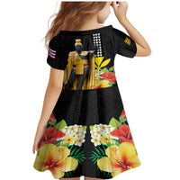 Hawaii King Kamehameha Day Family Matching Mermaid Dress and Hawaiian Shirt Kanaka Maoli Hibiscus Flower and Kakau Pattern - Wonder Print Shop