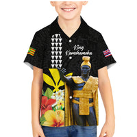 Hawaii King Kamehameha Day Family Matching Mermaid Dress and Hawaiian Shirt Kanaka Maoli Hibiscus Flower and Kakau Pattern - Wonder Print Shop