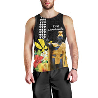Hawaii King Kamehameha Day Men Tank Top Kanaka Maoli Hibiscus Flower and Kakau Pattern - Wonder Print Shop
