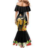 Hawaii King Kamehameha Day Mermaid Dress Kanaka Maoli Hibiscus Flower and Kakau Pattern - Wonder Print Shop