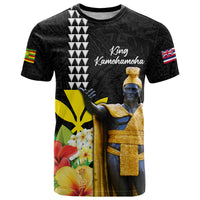 Hawaii King Kamehameha Day T Shirt Kanaka Maoli Hibiscus Flower and Kakau Pattern - Wonder Print Shop
