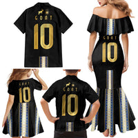 Argentina Football Family Matching Mermaid Dress and Hawaiian Shirt GOAT-Pride of La Albiceleste