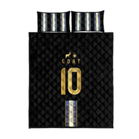 Argentina Football Quilt Bed Set GOAT-Pride of La Albiceleste