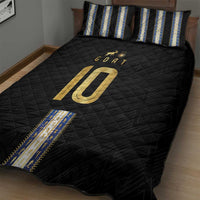 Argentina Football Quilt Bed Set GOAT-Pride of La Albiceleste