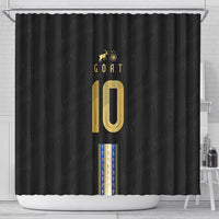 Argentina Football Shower Curtain GOAT-Pride of La Albiceleste