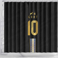 Argentina Football Shower Curtain GOAT-Pride of La Albiceleste