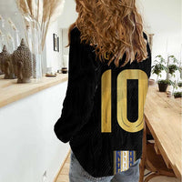 Argentina Football Women Casual Shirt GOAT-Pride of La Albiceleste