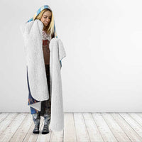 Custom Argentina Football Hooded Blanket La Albiceleste Marble Sky Version