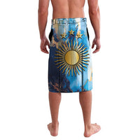 Custom Argentina Football Lavalava La Albiceleste Marble Sky Version