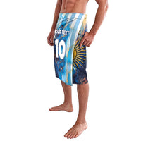 Custom Argentina Football Lavalava La Albiceleste Marble Sky Version