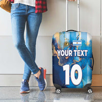 Custom Argentina Football Luggage Cover La Albiceleste Marble Sky Version