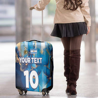 Custom Argentina Football Luggage Cover La Albiceleste Marble Sky Version