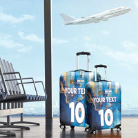 Custom Argentina Football Luggage Cover La Albiceleste Marble Sky Version