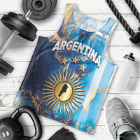 Custom Argentina Football Men Tank Top La Albiceleste Marble Sky Version