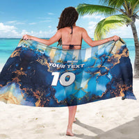 Custom Argentina Football Sarong La Albiceleste Marble Sky Version