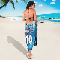 Custom Argentina Football Sarong La Albiceleste Marble Sky Version