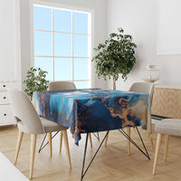 Custom Argentina Football Tablecloth La Albiceleste Marble Sky Version