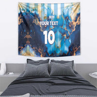 Custom Argentina Football Tapestry La Albiceleste Marble Sky Version