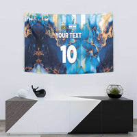 Custom Argentina Football Tapestry La Albiceleste Marble Sky Version