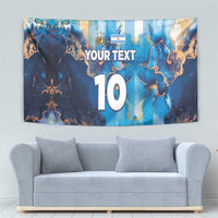 Custom Argentina Football Tapestry La Albiceleste Marble Sky Version