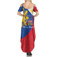 Philippines Independence Day Family Matching Summer Maxi Dress and Hawaiian Shirt Araw ng Kalayaan Polynesian Sun and YAKAN Pattern
