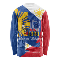 Philippines Independence Day Long Sleeve Shirt Araw ng Kalayaan Polynesian Sun and YAKAN Pattern