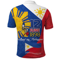 Philippines Independence Day Polo Shirt Araw ng Kalayaan Polynesian Sun and YAKAN Pattern