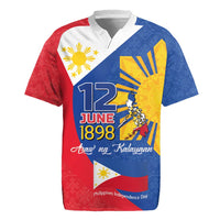 Philippines Independence Day Rugby Jersey Araw ng Kalayaan Polynesian Sun and YAKAN Pattern