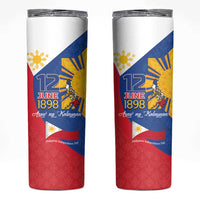 Philippines Independence Day Skinny Tumbler Araw ng Kalayaan Polynesian Sun and YAKAN Pattern