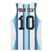 Custom Argentina Football Basketball Jersey Blokecore-La Albiceleste with Japanese Culture Embroidery Effect