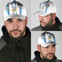 Argentina Football Classic Cap Blokecore-La Albiceleste with Japanese Culture Embroidery Effect