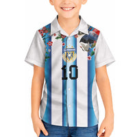 Custom Argentina Football Hawaiian Shirt Blokecore-La Albiceleste with Japanese Culture Embroidery Effect