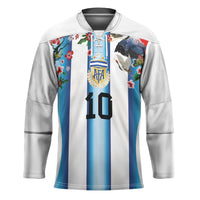Custom Argentina Football Hockey Jersey Blokecore-La Albiceleste with Japanese Culture Embroidery Effect