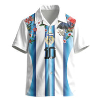 Custom Argentina Football Kid Hawaiian Shirt Blokecore-La Albiceleste with Japanese Culture Embroidery Effect