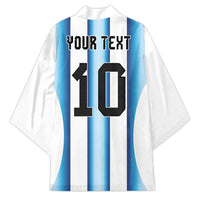 Custom Argentina Football Kimono Blokecore-La Albiceleste with Japanese Culture Embroidery Effect