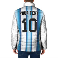 Custom Argentina Football Padded Jacket Blokecore-La Albiceleste with Japanese Culture Embroidery Effect