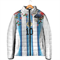 Custom Argentina Football Padded Jacket Blokecore-La Albiceleste with Japanese Culture Embroidery Effect