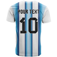 Custom Argentina Football T Shirt Blokecore-La Albiceleste with Japanese Culture Embroidery Effect