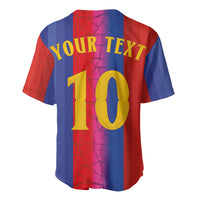 Custom Spain Football Baseball Jersey Blaugrana Mosaic-Inspired Barcelona Architecture