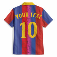 Custom Spain Football Hawaiian Shirt Blaugrana Mosaic-Inspired Barcelona Architecture