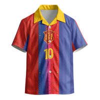Custom Spain Football Kid Hawaiian Shirt Blaugrana Mosaic-Inspired Barcelona Architecture