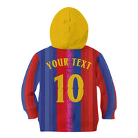 Custom Spain Football Kid Hoodie Blaugrana Mosaic-Inspired Barcelona Architecture