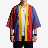 Custom Spain Football Kimono Blaugrana Mosaic-Inspired Barcelona Architecture