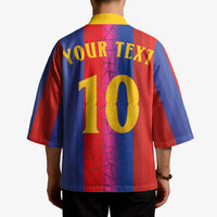 Custom Spain Football Kimono Blaugrana Mosaic-Inspired Barcelona Architecture
