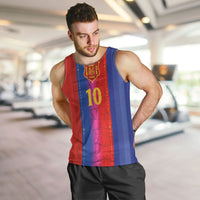 Custom Spain Football Men Tank Top Blaugrana Mosaic-Inspired Barcelona Architecture