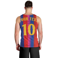 Custom Spain Football Men Tank Top Blaugrana Mosaic-Inspired Barcelona Architecture