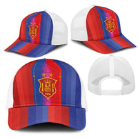 Spain Football Mesh Trucker Cap Blaugrana Mosaic-Inspired Barcelona Architecture