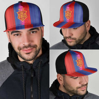 Spain Football Mesh Trucker Cap Blaugrana Mosaic-Inspired Barcelona Architecture