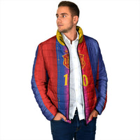 Custom Spain Football Padded Jacket Blaugrana Mosaic-Inspired Barcelona Architecture