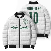 Custom Spain Football Bomber Puffer Jacket Royal Madrid-Hala Espana